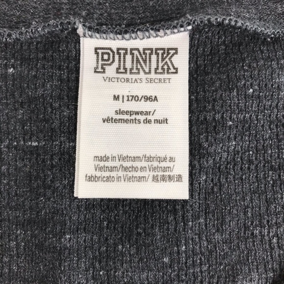 Medium Victoria's Secret Pink Gold Star Long Sleeve Shorts Romper Pajama… - Picture 6 of 13